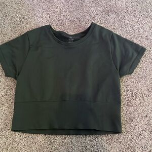 Aerie dark green crop top